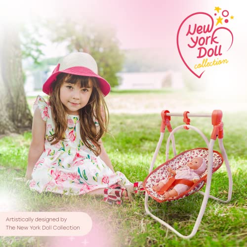 Baby Doll Furniture Set: Stroller, Crib, Swing, Bed - 18 Doll Compatible