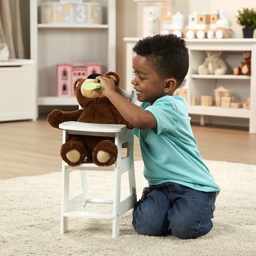 Melissa & Doug White Pretend Play High Chair for Baby Dolls