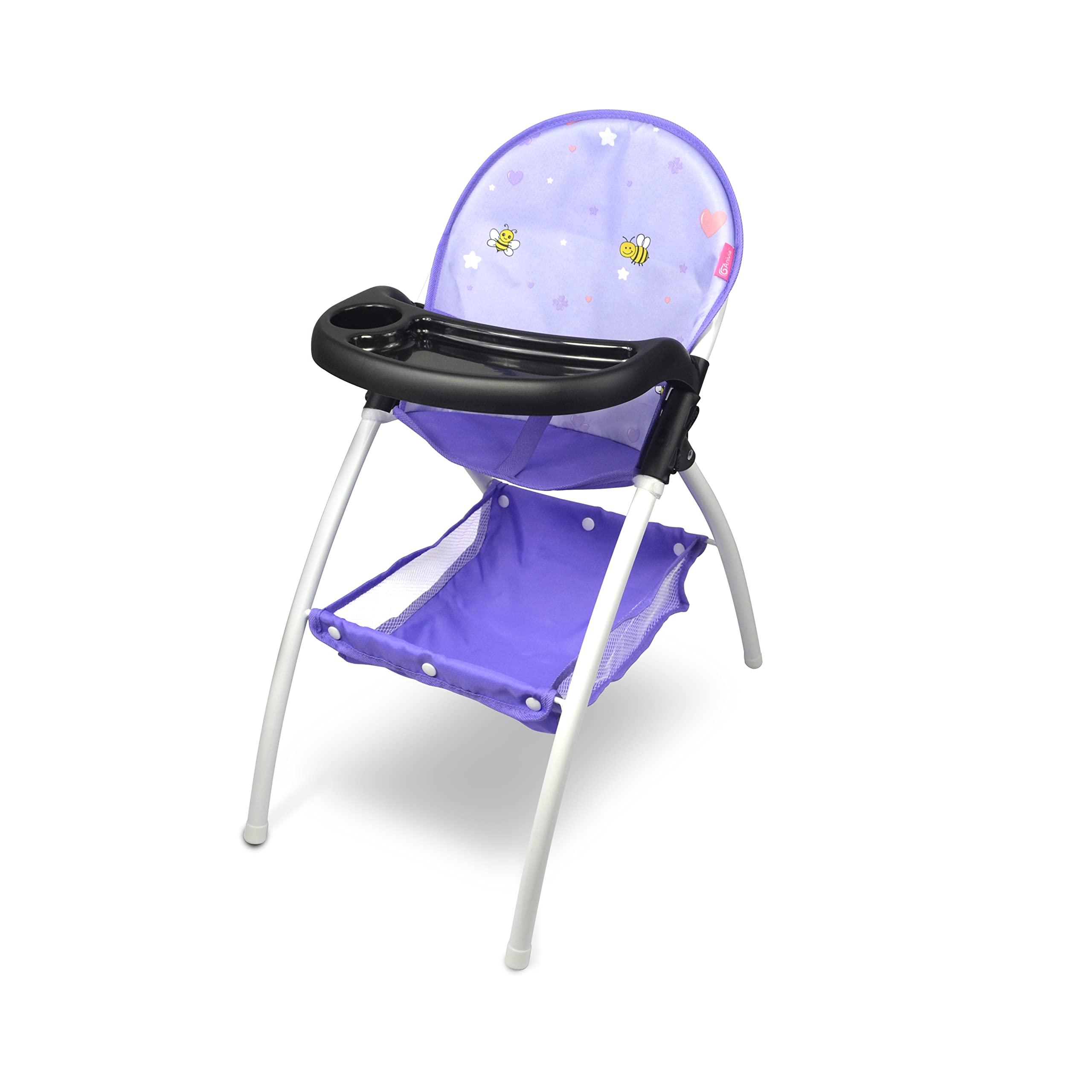 Kids' Comfortable High Chair with Baby Doll Design