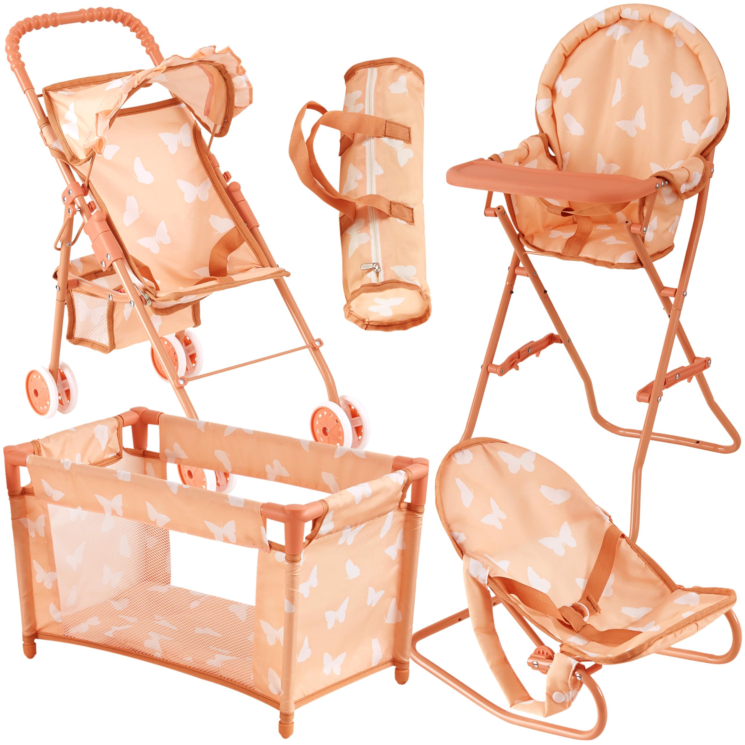 Butterfly Design 4-in-1 Toddler Stroller Set